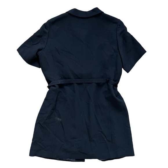 NWT Lafayette 148 100% Virgin Wool Crepe Belted Short Sleeve Shirt Dress sz 16W - Picture 5 of 11